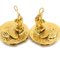 Quilted Button Earrings in Gold from Chanel, Set of 2 4