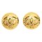 Quilted Button Earrings in Gold from Chanel, Set of 2 1