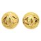 Quilted Button Earrings in Gold from Chanel, Set of 2 1