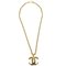 Gesteppte CC Halskette mit Goldkette von Chanel 1