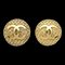 Chanel 1994 Round Woven Cc Earrings Clip-On Gold 2862 19138, Set of 2 1