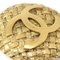 Chanel 1994 Round Woven Cc Earrings Clip-On Gold 2862 19138, Set of 2 2