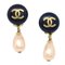 Teardrop Pearl CC Dangle Earrings from Chanel, Set of 2, Image 1