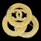 CHANEL 1994 Woven Brooch Pin Gold 1255 52032, Image 1