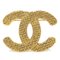 Spilla CC intrecciata a forma di corpetto dorato di Chanel, Immagine 1