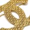 Gewebte CC Brosche Corsage in Gold von Chanel 2