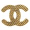 Gewebte CC Brosche in Gold von Chanel 1
