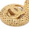 Aretes CC circulares tejidos de oro de Chanel. Juego de 2, Imagen 2