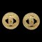 Chanel Button Earrings Clip-On Gold 2239 49082, Set of 2 1