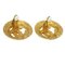Woven CC Circle Earrings in Gold from Chanel, Set of 2 2