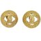 Woven CC Circle Earrings in Gold from Chanel, Set of 2 1