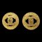 Chanel 1994 Woven Cc Cutout Earrings Gold Clip-On 131689, Set of 2 1