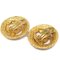 Woven CC Circle Earrings in Gold from Chanel, Set of 2 3