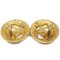 Woven CC Circle Earrings in Gold from Chanel, Set of 2 4
