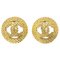 Woven CC Circle Earrings in Gold from Chanel, Set of 2, Image 1