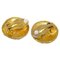 Chanel 1994 Woven Cc Round Earrings Clip-On Gold 2855 142175, Set of 2 3