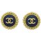 Black and Gold CC Earrings from Chanel, Set of 2 1