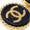 Schwarze & goldene Rope Edge Ohrringe von Chanel, 2 . Set 2