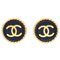 Black and Gold Rope Edge Earrings from Chanel, Set of 2 1