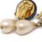 CC Black and Faux Teardrop Pearl Dangle Earrings from Chanel, Set of 2, Image 2