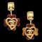 Chanel 1995 Faux Tortoiseshell Heart Cc Dangle Earrings 121319, Set of 2 1