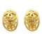 Fretwork Paisley Oval Earrings in Gold from Chanel, Set of 2, Image 1