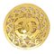 Runde Fretwork Paisley Brosche in Gold von Chanel 1