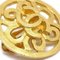 Fretwork Paisley Round Earrings in Gold from Chanel, Set of 2 2
