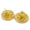 Fretwork Paisley Round Earrings in Gold from Chanel, Set of 2, Image 2