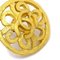 Fretwork Paisley Round Earrings in Gold from Chanel, Set of 2 3
