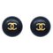 Gold and Black CC Button Earrings from Chanel, Set of 2 1