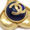 Chanel 1995 Gripoix Bijou Heart Earrings Gold Blue Ao30641, Set of 2, Image 5
