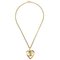 Goldene CC Halskette mit Cutout-Anhänger von Chanel 1