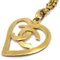 Gold Cc Heart Cutout Pendant from Chanel 2