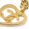 Collana con ciondolo a forma di cuore in oro CC di Chanel, Immagine 4