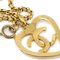 Goldene CC Halskette mit Cutout-Anhänger von Chanel 4