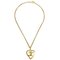 Gold CC Heart Cutout Pendant Necklace from Chanel 1