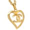 Goldene CC Halskette mit Cutout-Anhänger von Chanel 2