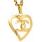 Gold CC Heart Cutout Pendant Necklace from Chanel, Image 2