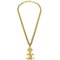 Goldene Halskette mit CC-Anhänger von Chanel 1