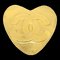 CHANEL 1995 Heart Brooch Pin Gold 73695, Image 1