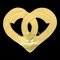 CHANEL 1995 Heart Brooch Pin Gold 58213, Image 1
