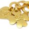 CHANEL 1995 Heart Clover Bracelet Gold 95P 48547 2