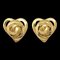 Chanel 1995 Heart Earrings Clip-On Gold 95P 97575, Set of 2 1