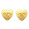 Aretes con forma de corazón de oro de Chanel. Juego de 2, Imagen 1