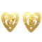 Aretes con forma de corazón de oro de Chanel. Juego de 2, Imagen 1
