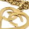 CHANEL 1995 Heart Gold Chain Necklace 17155 2