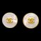 Chanel 1995 Mother Of Pearl Cc Earrings Clip-On 95A 112345, Set of 2 1