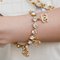 Rhinestone Charm Gold Chain Bracelet from Chanel 1