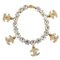 Rhinestone Charm Gold Chain Bracelet from Chanel 2